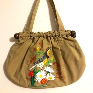Tote bag with flowers